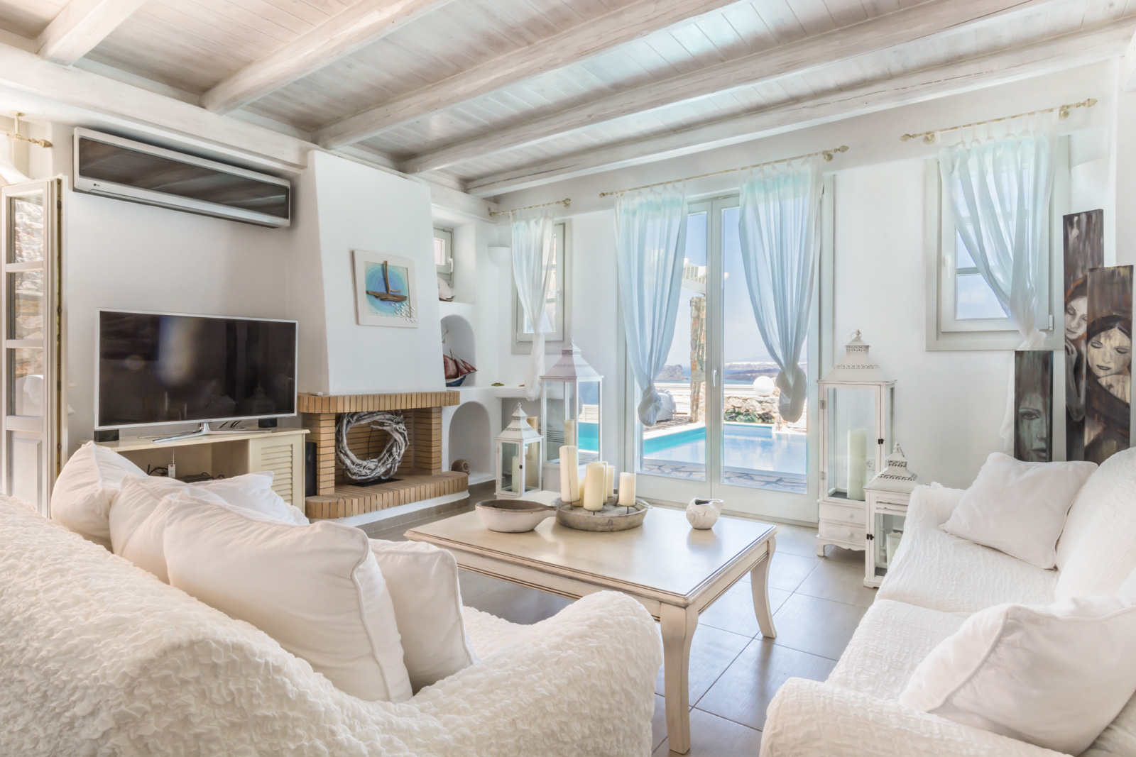 santorini villas 5 bedrooms lounge