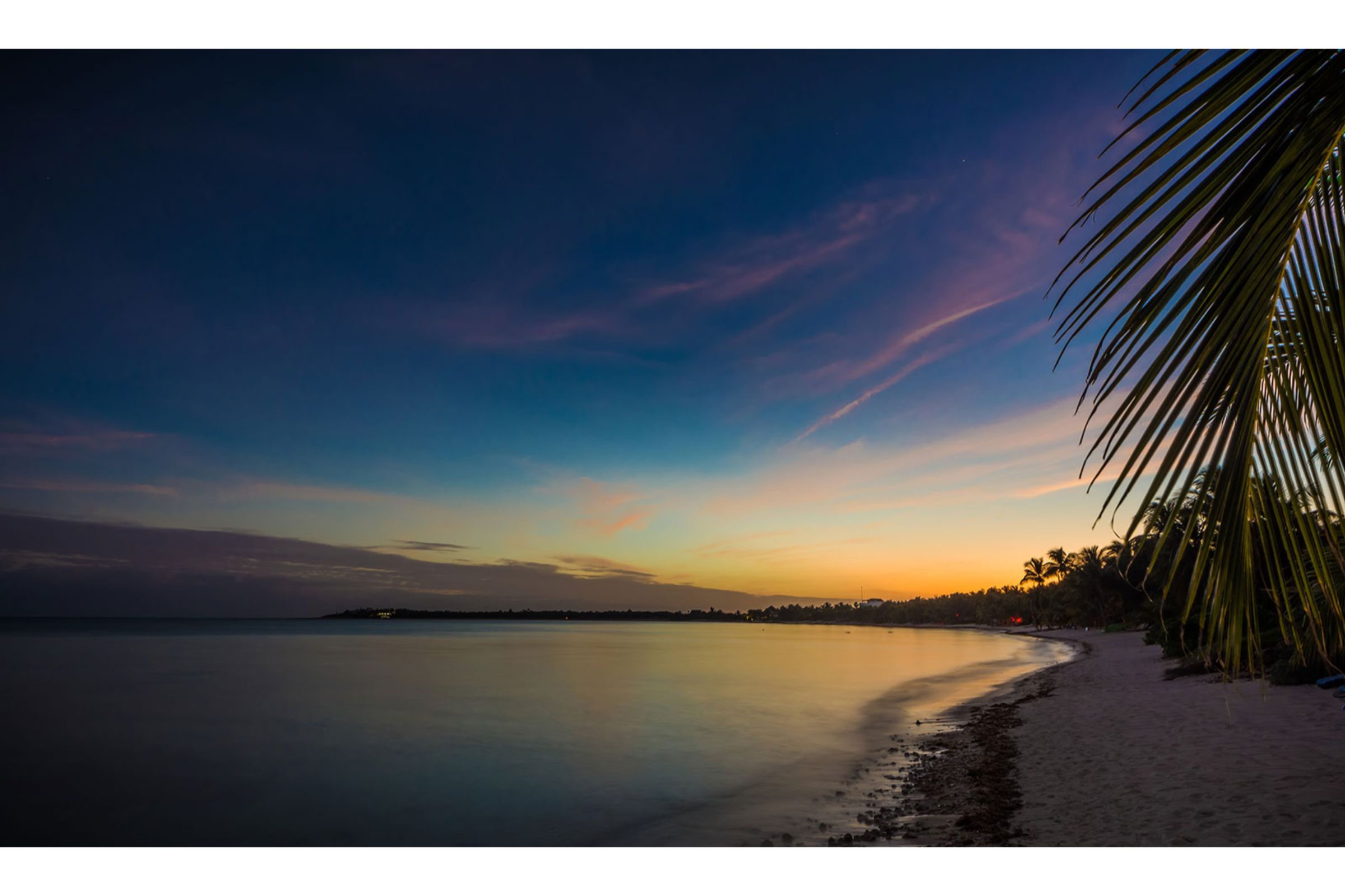 tulum beach sundown