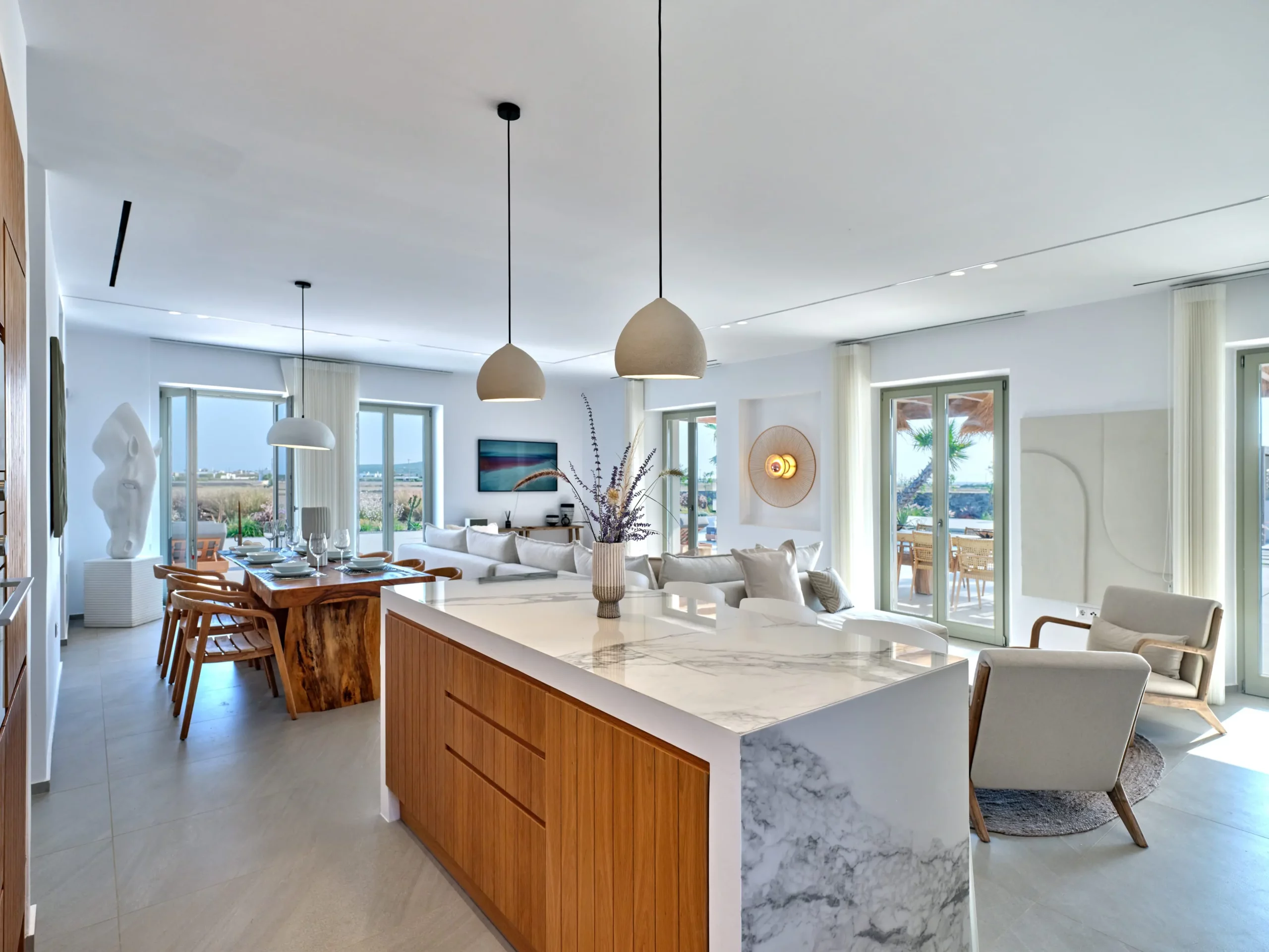 villa jardin Santa Maria Paros kitchen