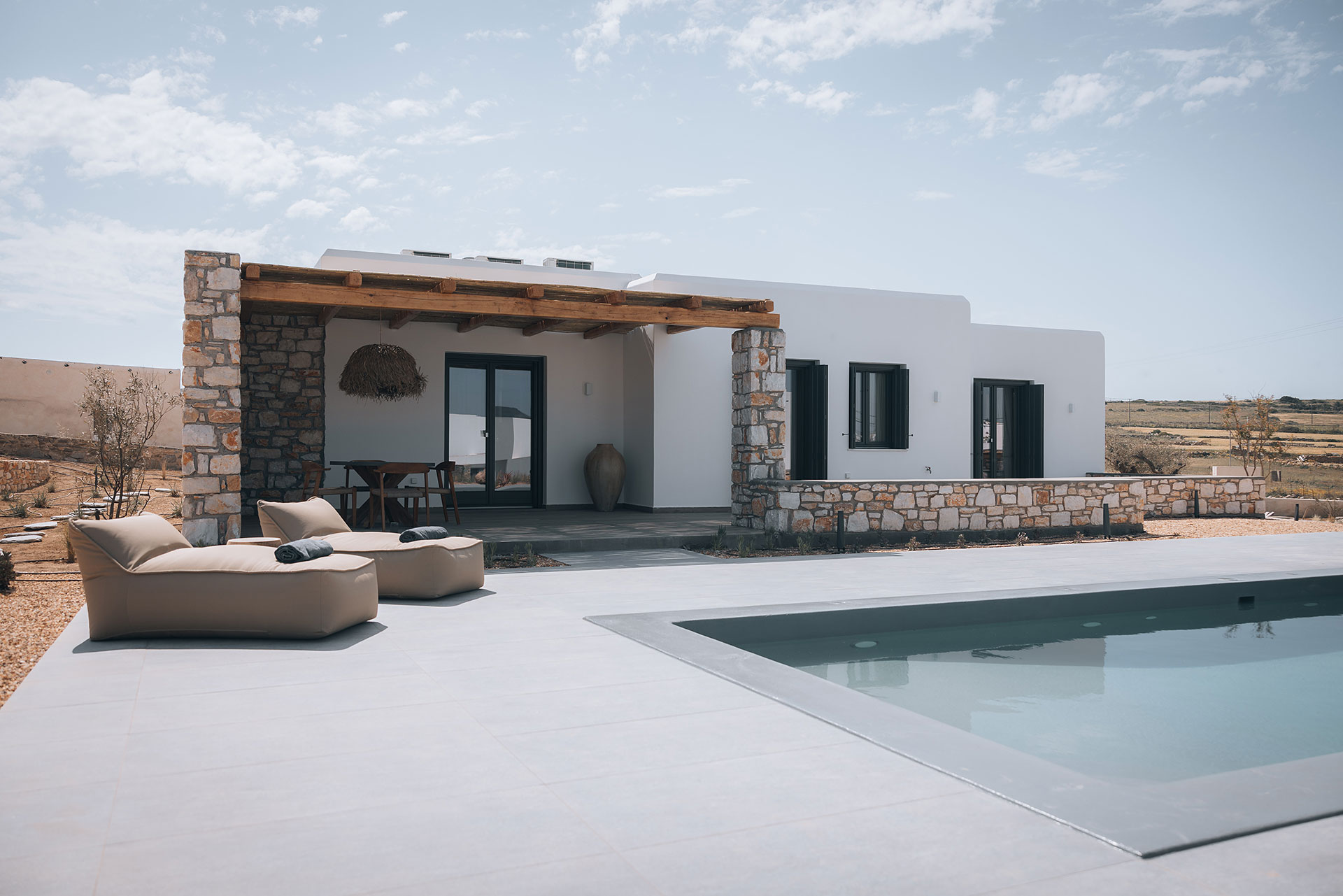 Villa Anargyri sun paros loungers