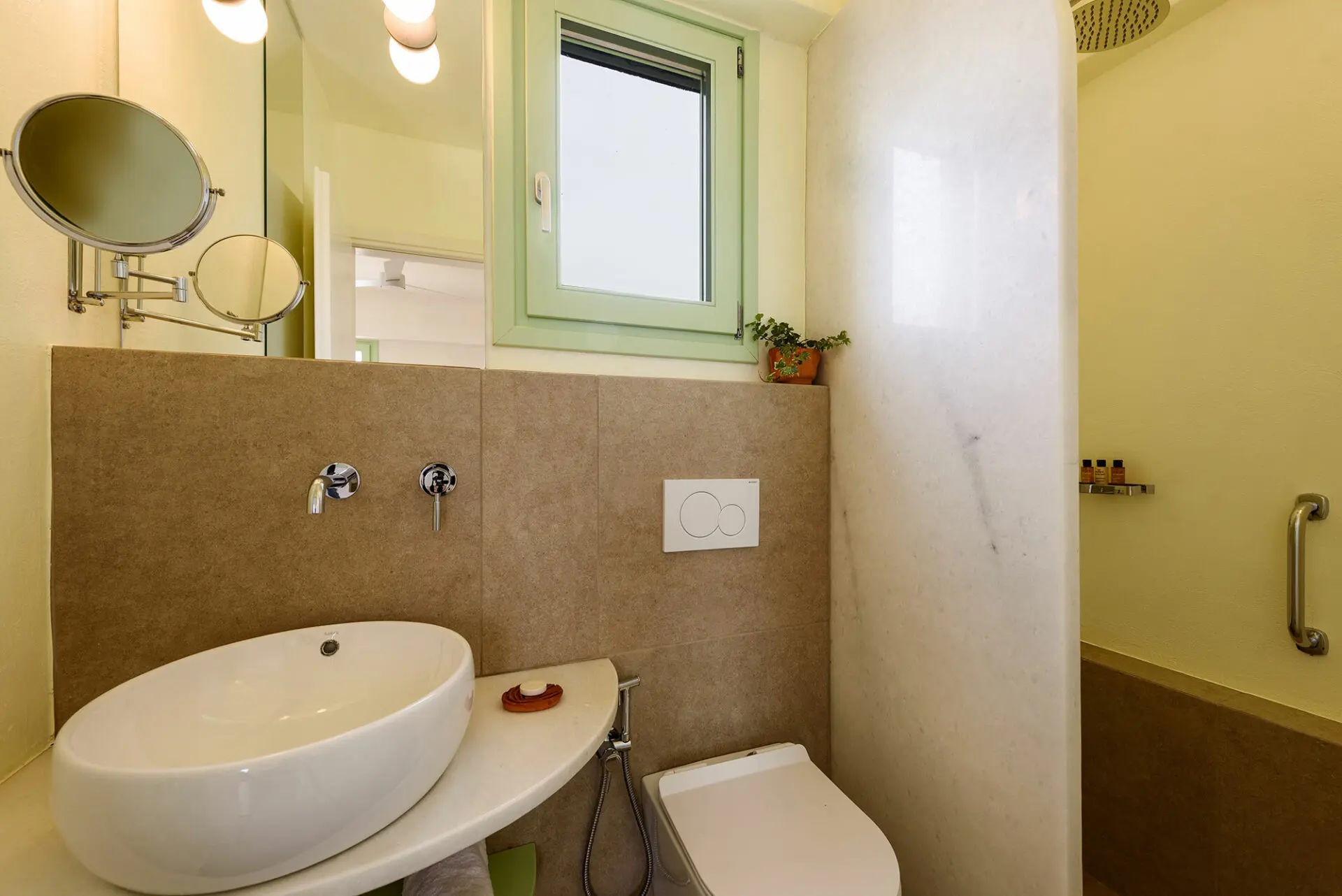 mikri vigla garden villas bathrooms