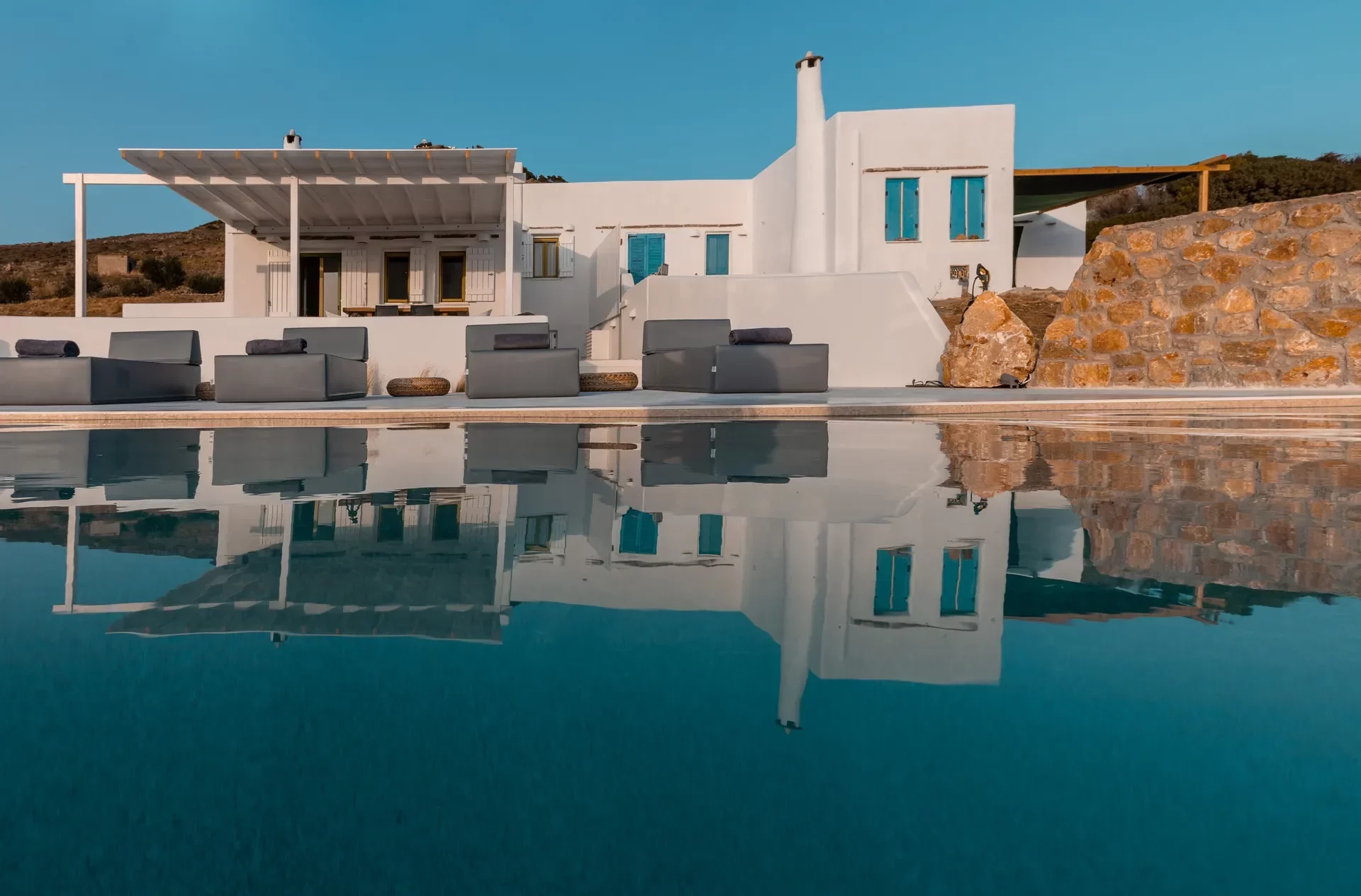 paros villas private pools