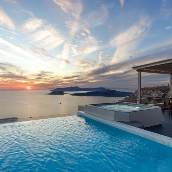 santorini villas infinity pool