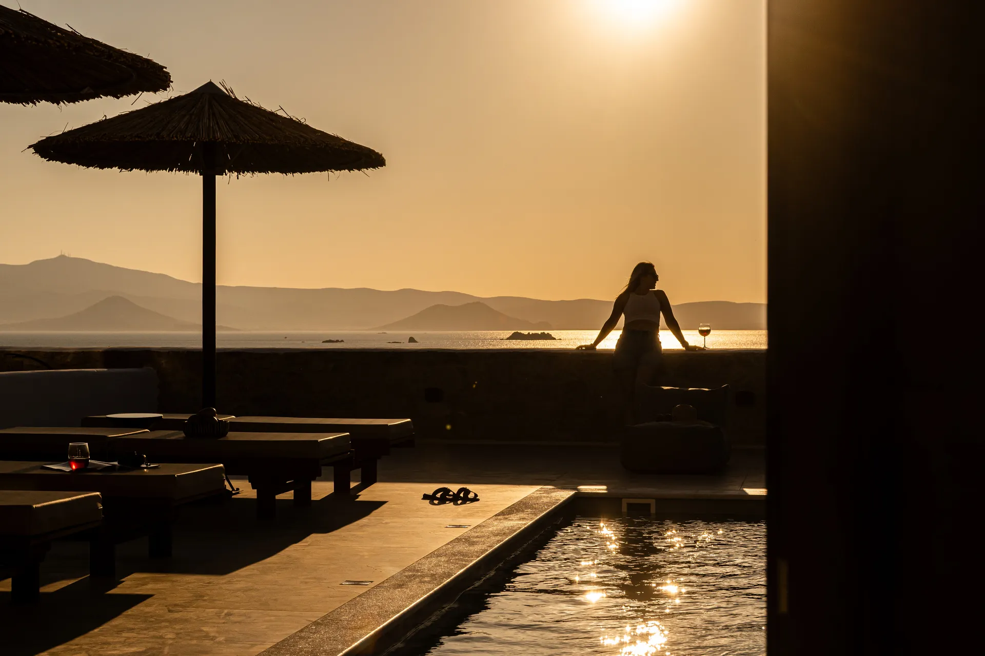 naxos plaka beach villas sunset