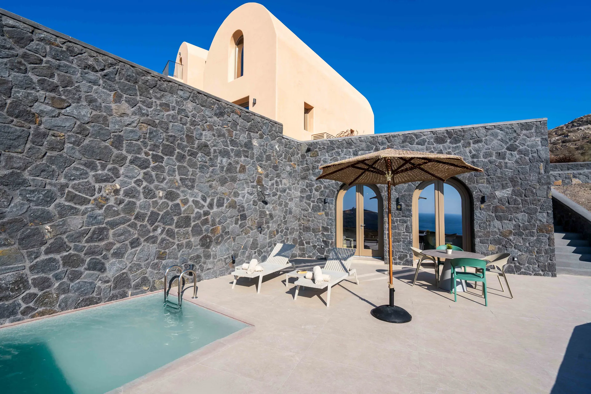 Santorini Villas heated pools